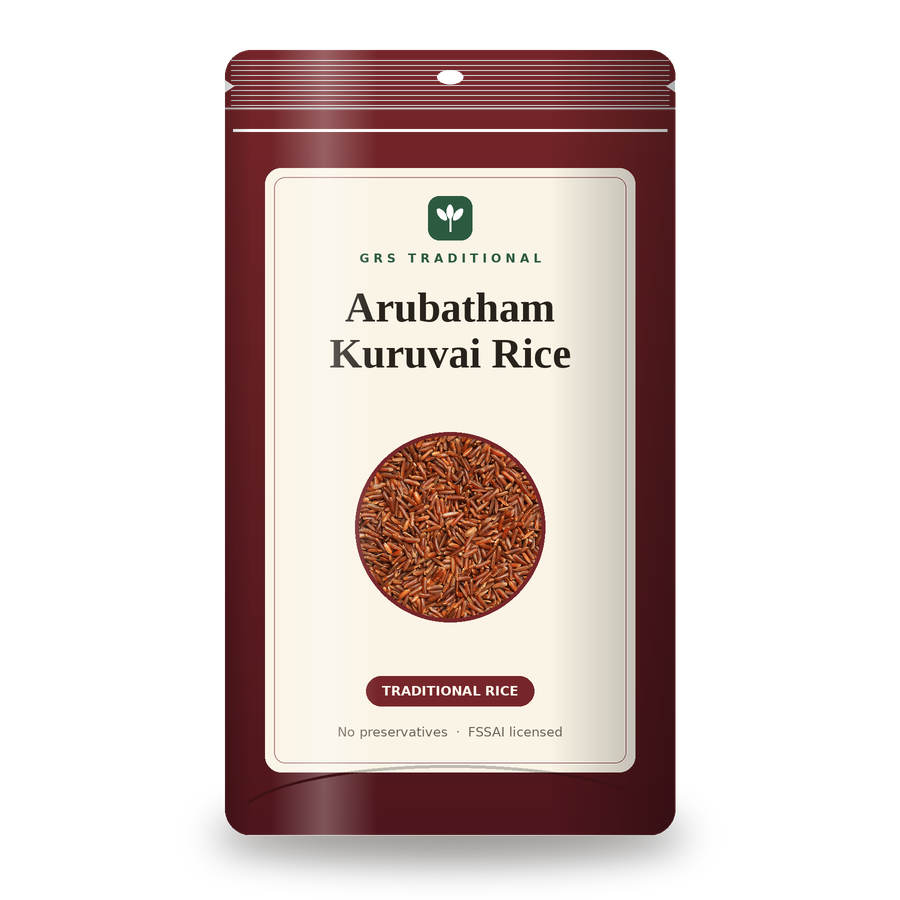 Arubatham Kuruvai Rice pack